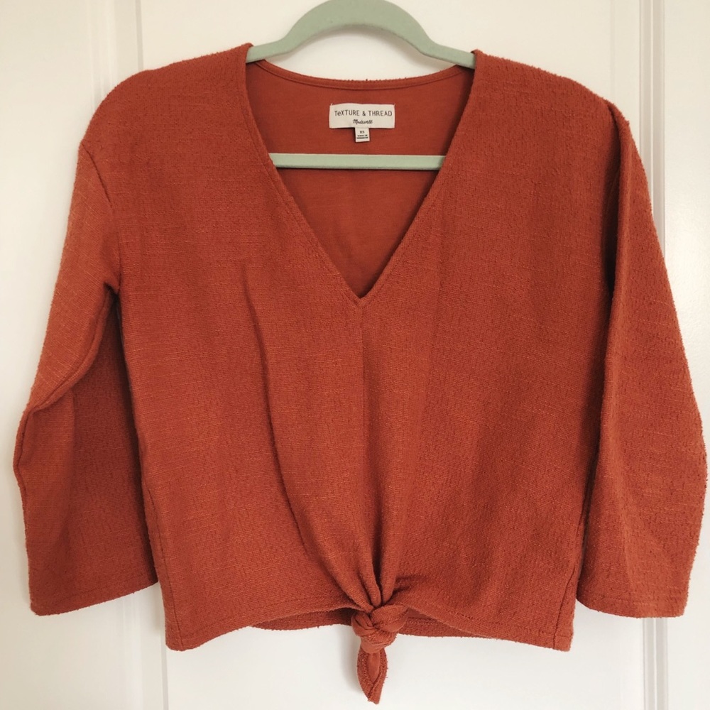 Madewell tie front top